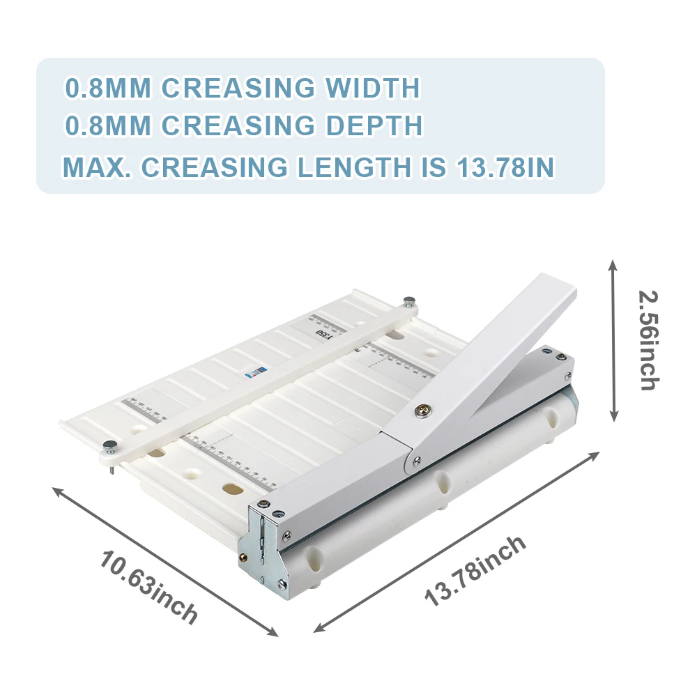 Y350 handmatige papierrillenmachine - 350 mm A3/A4 papier opvouwbare crimper, professioneel voor visitekaartjes uitnodigingen doe-het-zelf ambachten