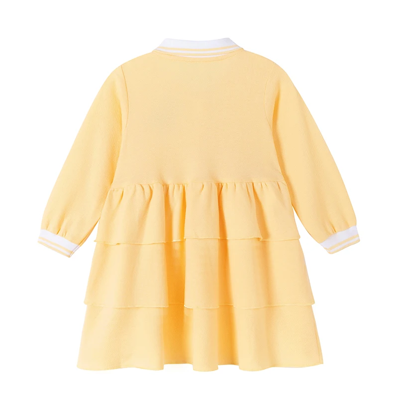 Little maven Spring Autumn New Party Dress Kids Clothes Baby Girls Long Sleeve Cartoon Dinosaur Dress Children's Clothing