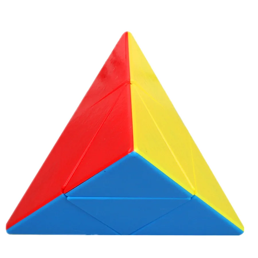 Sengso Magnet Mr.M 2x2 Pyramid Alien Magic Cube Solid Color Magnetic Second Order Pyramid Magic Cube Educational Children Toys