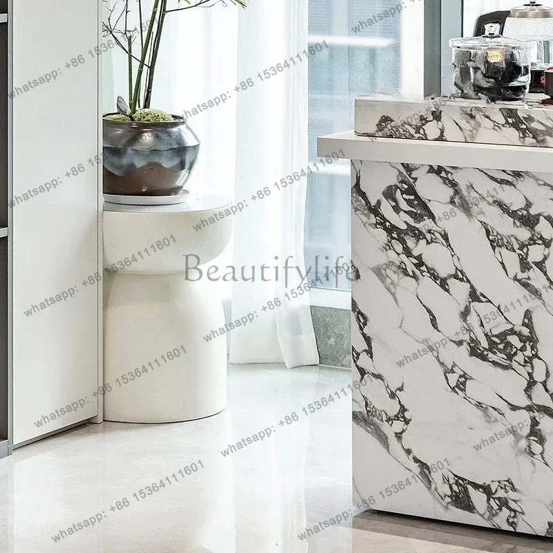 Light luxury household balcony tea table rock slab household small tea table modern high-end tea table combination