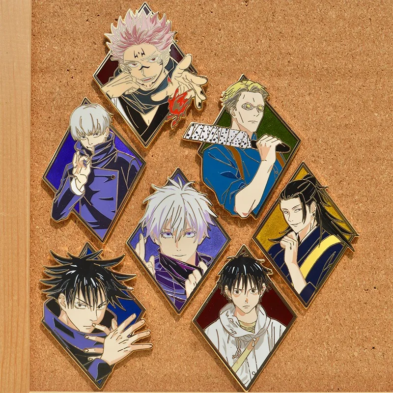 

Anime Jujutsu Kaisen Enamel Pins Gojo Satoru Suguru Metal Badges Japanese Manga Brooches for Bag Backpack Clothing Lapel Cosplay