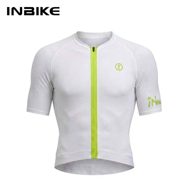 

INBIKE Men's Cycling Jerseys Short Sleeve Bike Biking Shirts Full Zip with Pockets Breathable Road Bicycle MTB Cycling Clothing