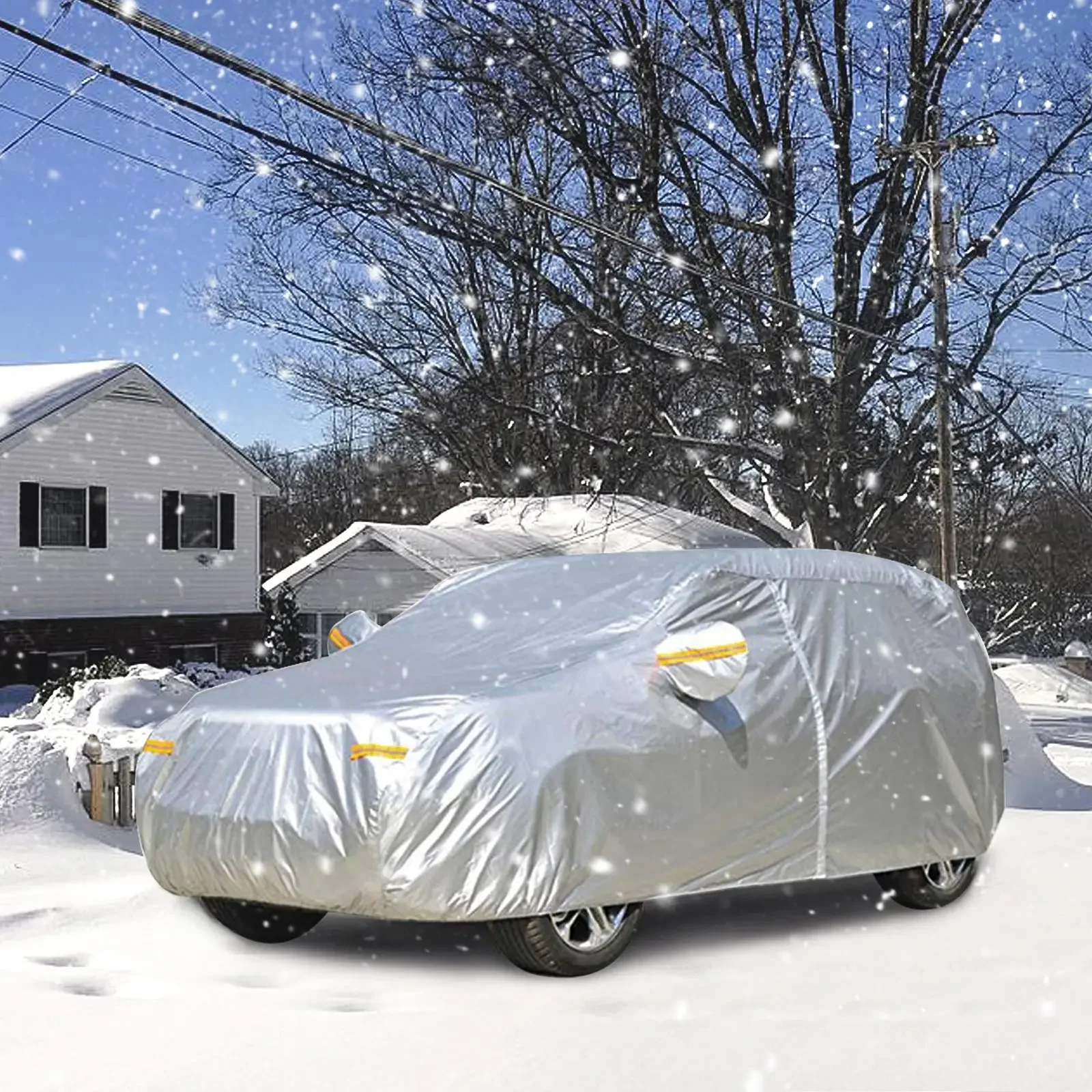 ユニバーサルSUVカーカバー,UV保護カバー,ほこり,雨,雪,防水,屋内外,車,d45,190t