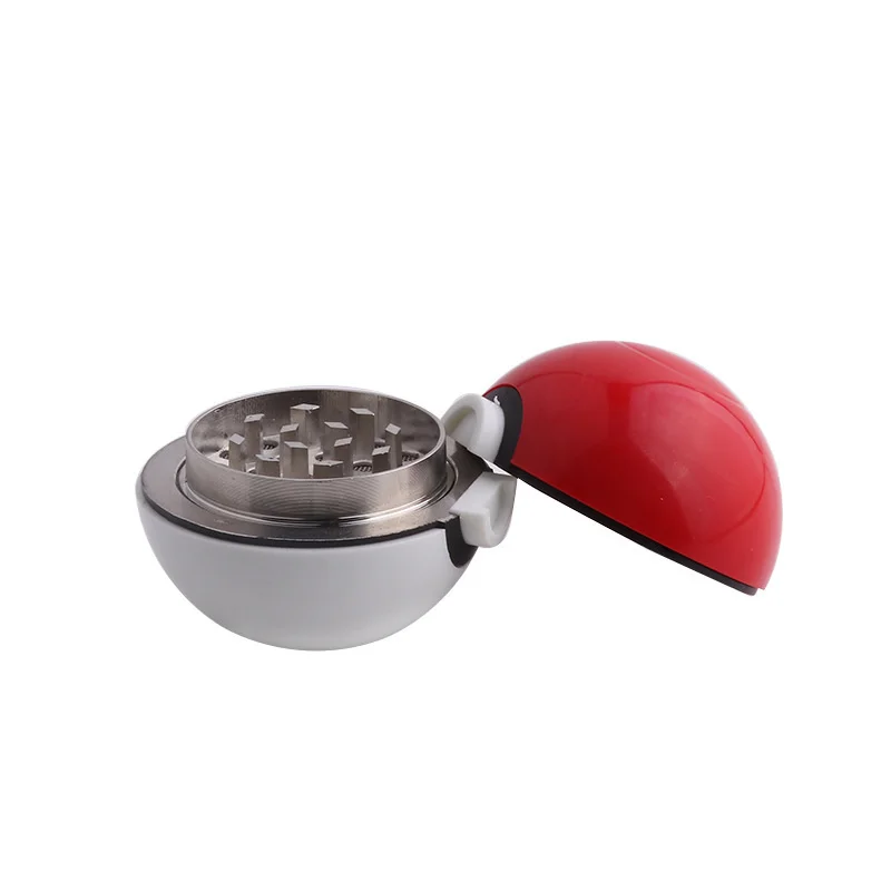 Herb Grinder 3 Layers Tobacco Grusher With Metal Sharp Teeth Pokeball Cute Grinder Herbal Smoking Accessories Cool Gadget