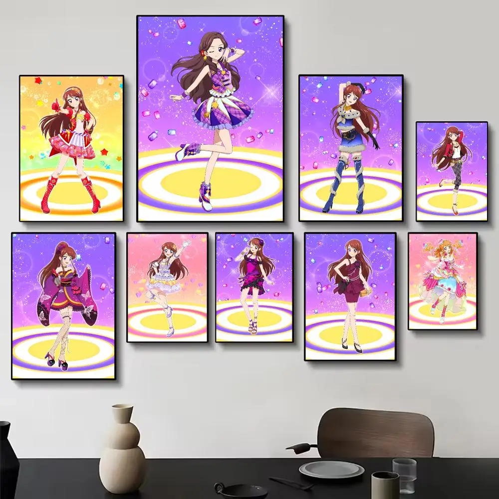 Dance Glitter P-Pretty Rhythm All Star Selection Poster Painting Wall Art for Living Room Home Gifts Decor Mural