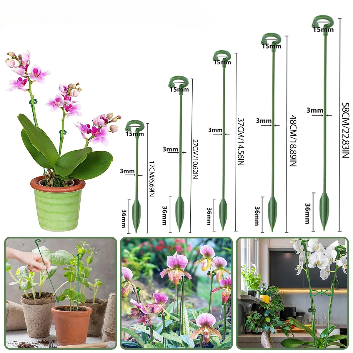 

10pcs PVC Plant Supports Flower Stand Reusable Protection Fixing Tool Gardening Supplies For Vegetable Holder Bracket Tools