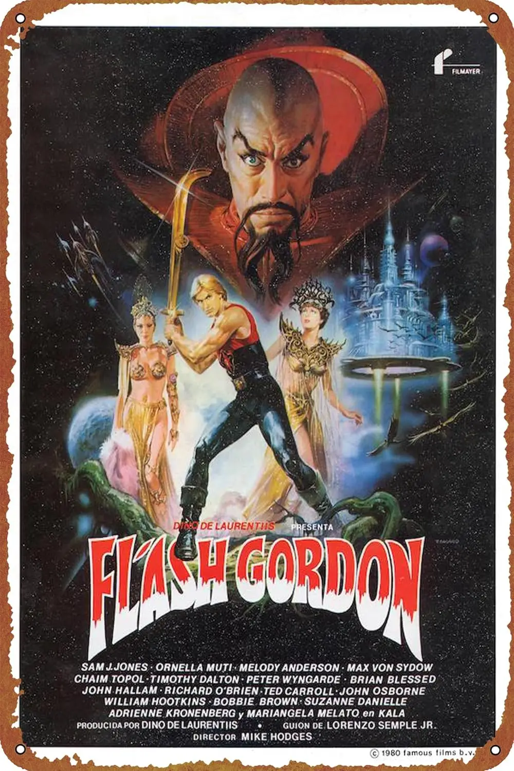 Flash Gordon Cafe bar Home Wall Art Decoration Poster Retro Vintage Metal Tin Sign 8x12 Inches