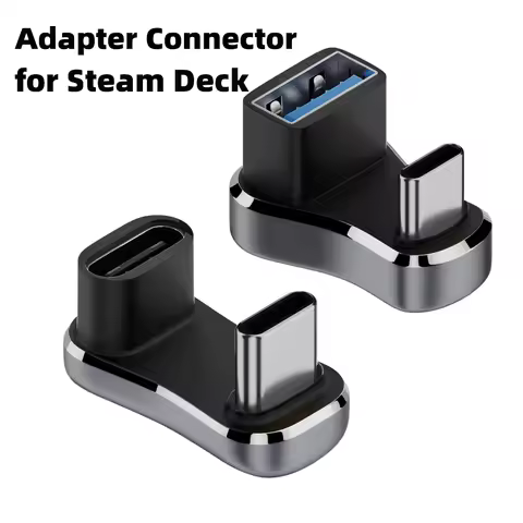 180 Degree Angle USB C Adapter Type C Male to Female 20Gbps PD 140W Fast Charging Converter Adapter for Steam Deck Accessories