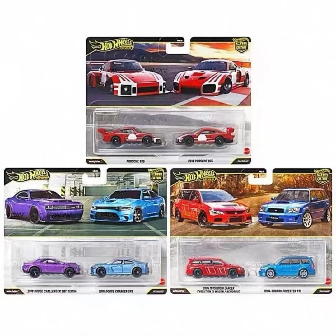 

Новый набор из двух машинок Hot Wheels Hbl96 от Mattel, серия Car Culture, Dodge, Porsche 935, Subaru, реалистичные модели автомобилей из сплава, оригинальные литые игрушечные машинки, подарки на день рождения и праздники.