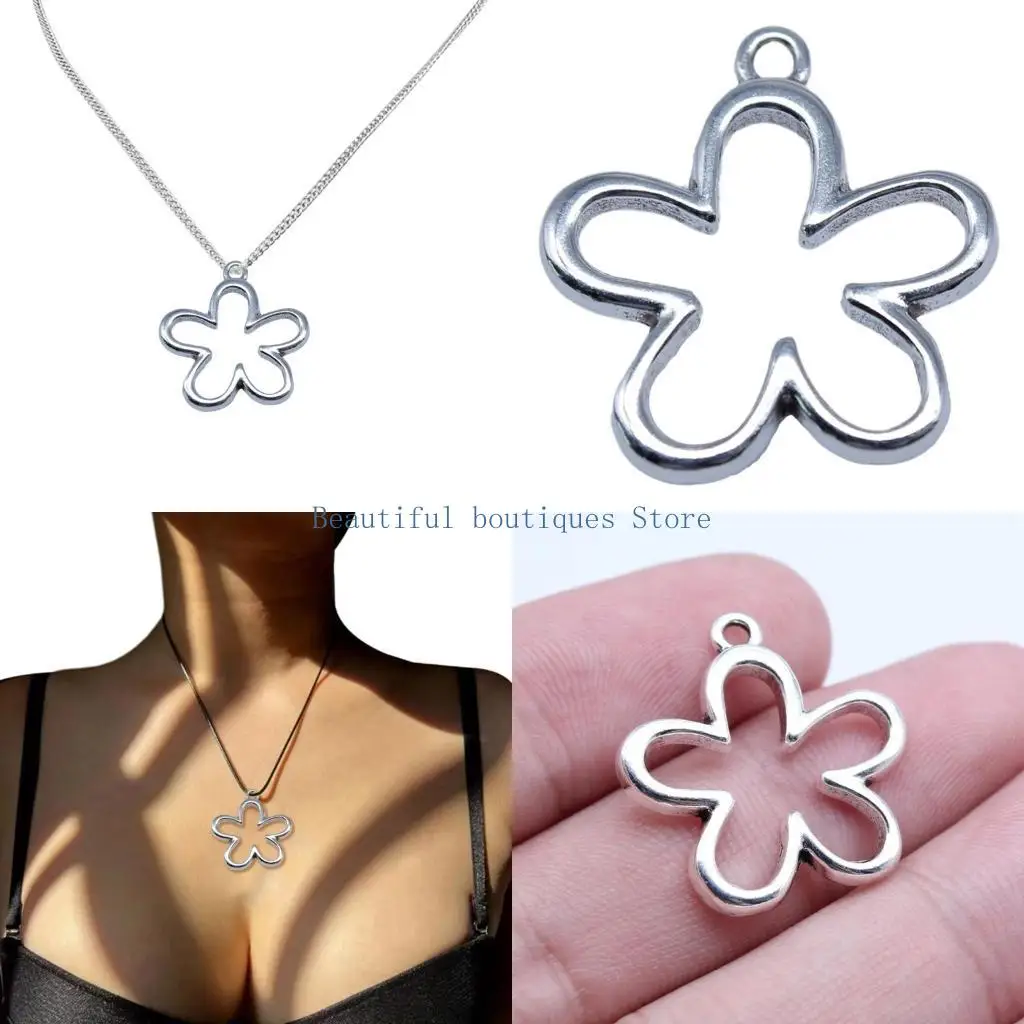 

U4LF полые цветочные подвески DIY серьги ручной работы браслет материалы ожерелья