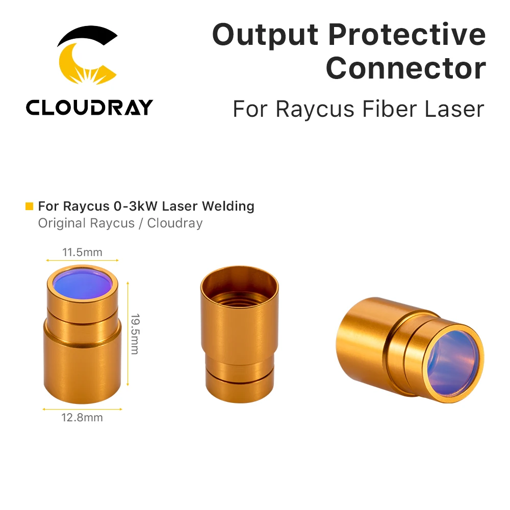 Cloudray Original Raycus Output Protective Connector for Fiber Interface Protection for Raycus 0-6KW Fiber Laser