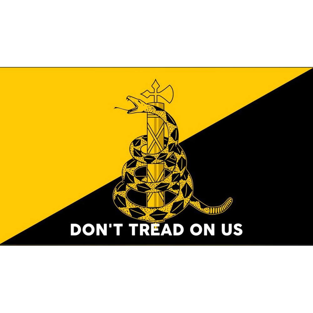 2X3FT Gadsden Flag of liberty WITH DON'T TREAD ON US BANNER