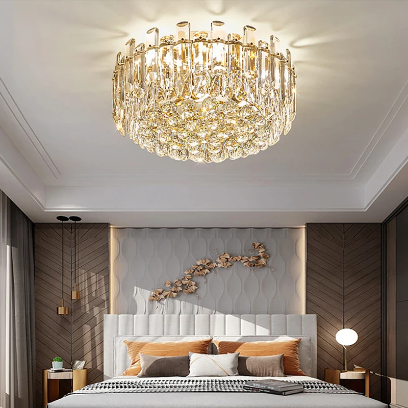 Glittering Crystal Balls LED Ceiling Lights for Bedroom Lustre Modern Ceiling Lamps for Room Decoration Home Decor Lighting