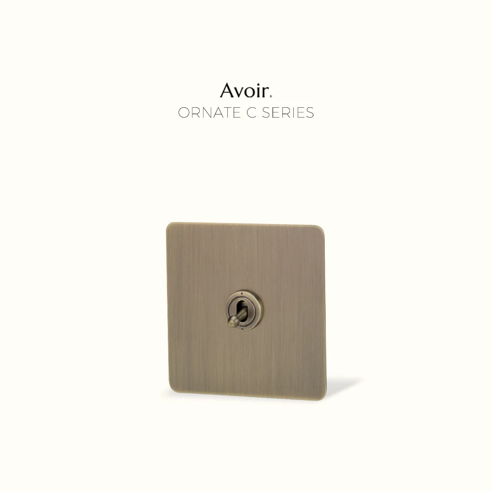

Avoir Bronze Toggle Switch Sockets And Switches Button Switch With Light USB Charge Wall Socket FR Wall Switches For Living Room