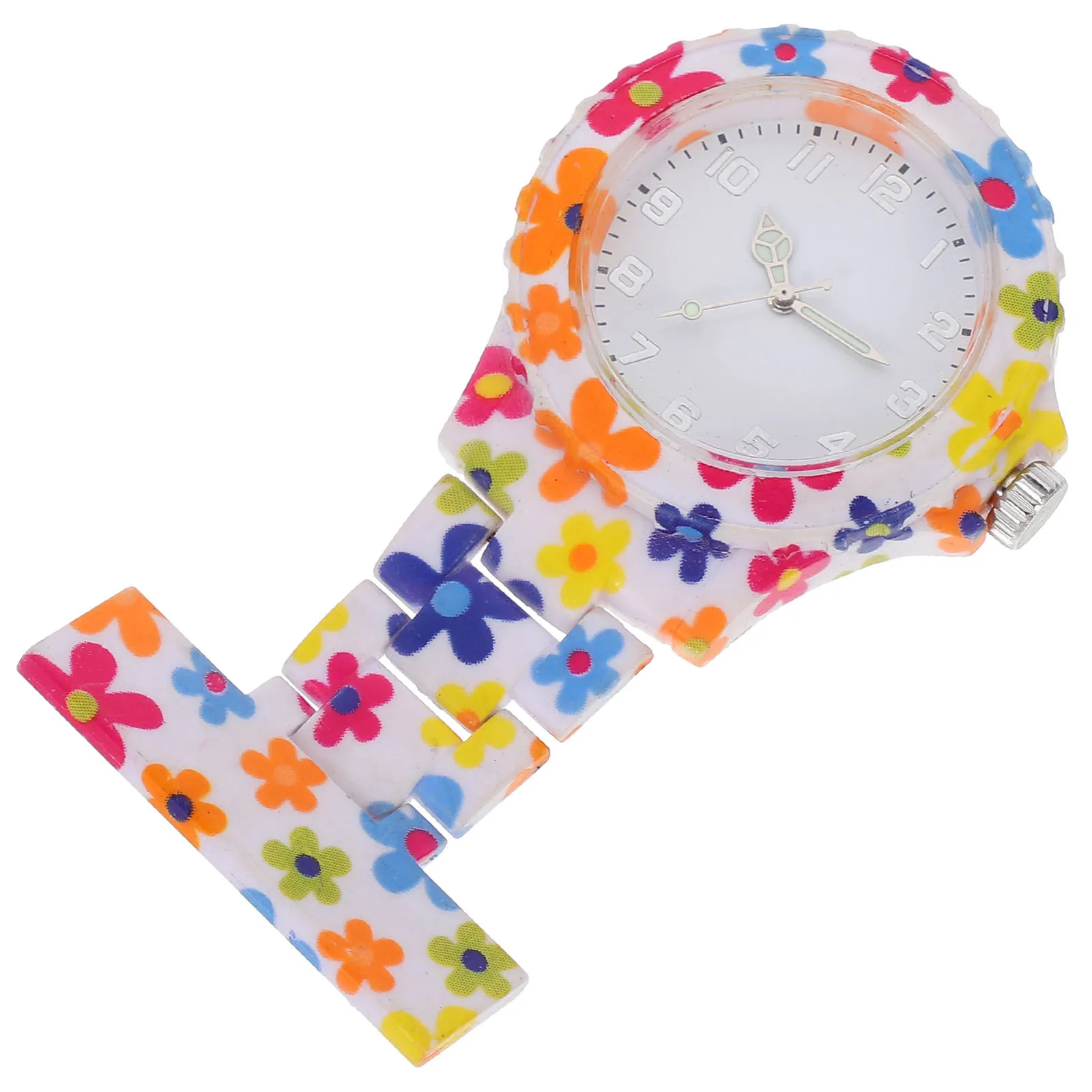 

1pc Nurse Watches Luminous Pocket Watch Durable Alloy PVC Small Nurse Watch Size Safe Practical Medical