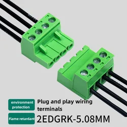 2EDGRK 5.08mm Header Socket Plug-in Terminal Blocks Screw Type PCB Male Connectors 2P-24P