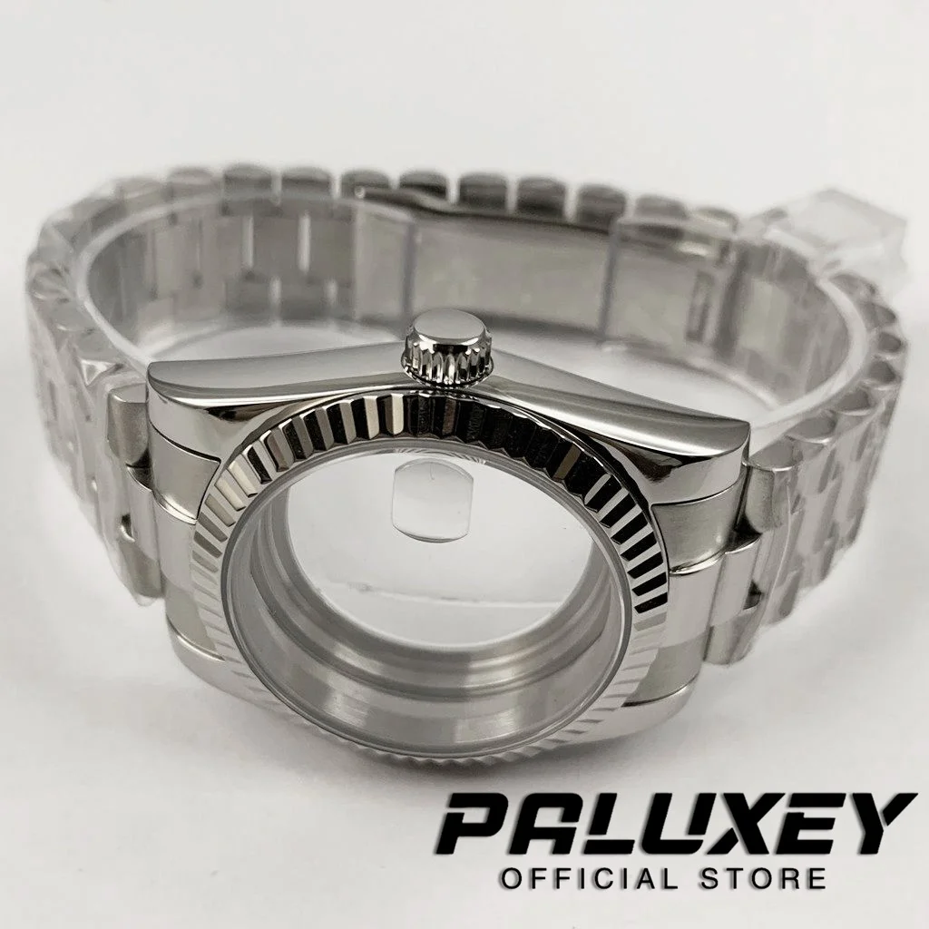 36MM/40MM High Quality Sapphire Crystal 316l Steel Watch Case And President Strap For Nh35 Nh36 Nh34 Automatic Movement MOD