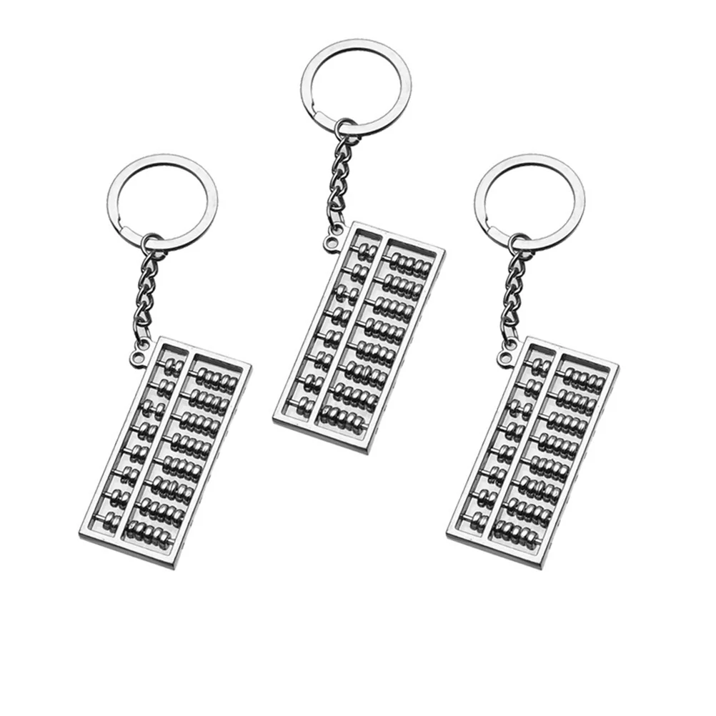 

3 Pcs Key Decoration Holder Small Gift Car Women's Stylish Ring Abacus Keychains