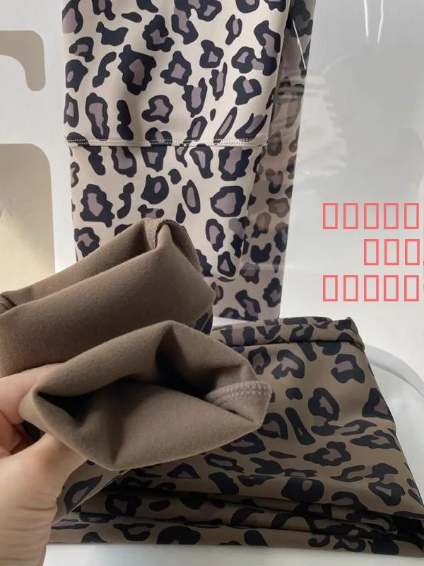 Thiened Fce Yogabroek met hoge taille, damesfitn ark basislaagbroek, herfst-winter bovenkleding, afslankende beenbuikcont...