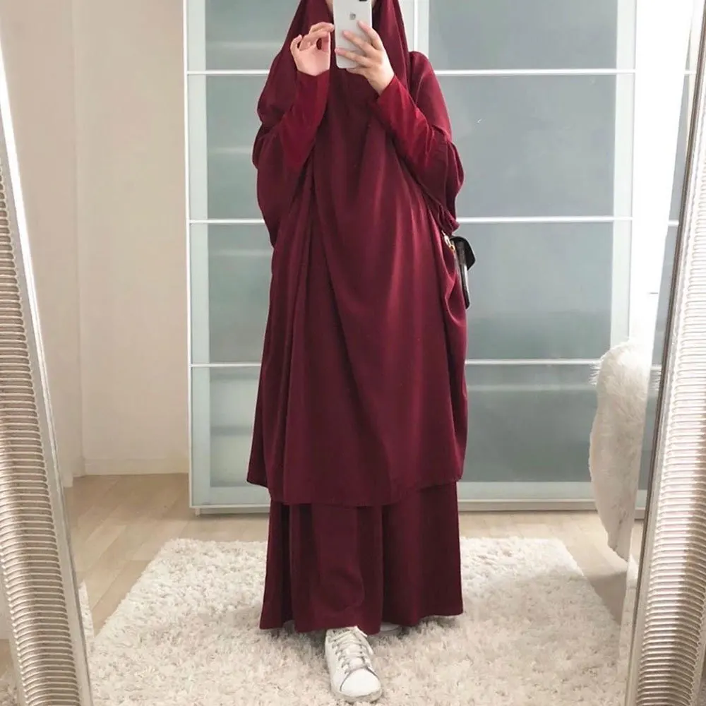 Vestuário de oração muçulmano Ramadan Eid para mulheres, Abaya, Jilbab, Hijab, Robe longo Khimar, Roupas Islâmicas, Niqab Djellaba, Burka