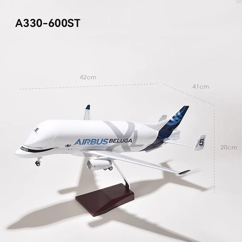 

A330 Beluga Airways Airplane 42CM 1:150 Scale Diecast Resin Aircraft Metal Model Jet Openable Cargo Bay With Base Display decor