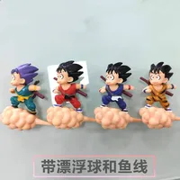 New Anime Dragon Ball Figure Son Goku Fish Tank Landscape Decoration Animation Dragon Ball Wukong Micro Landscape Gifts Kids Toy