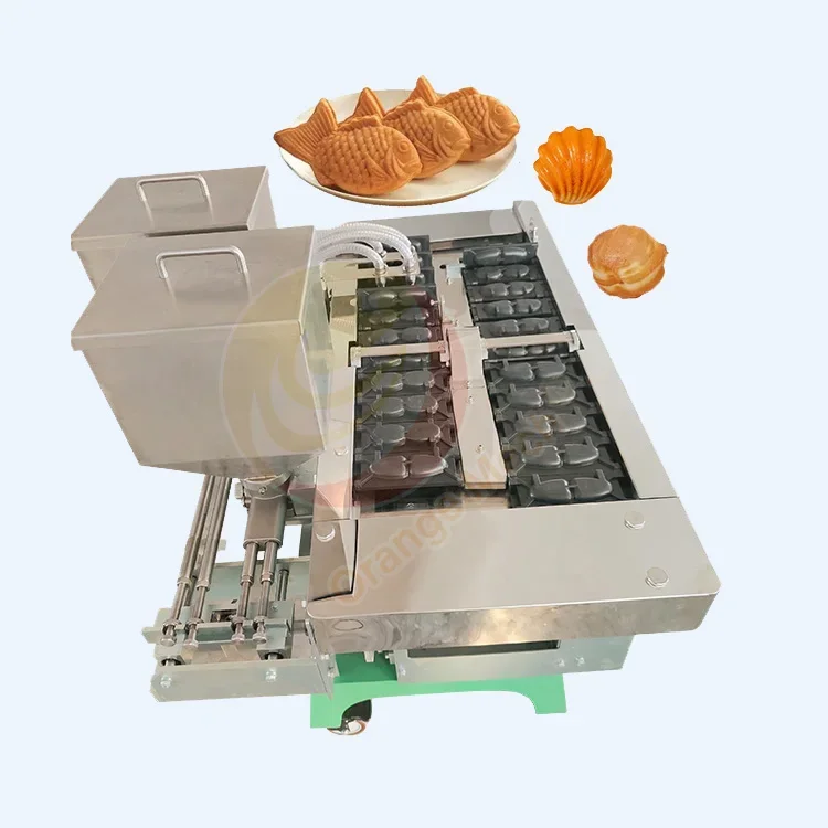 Fish shape Taiyaki waffer cake making machine