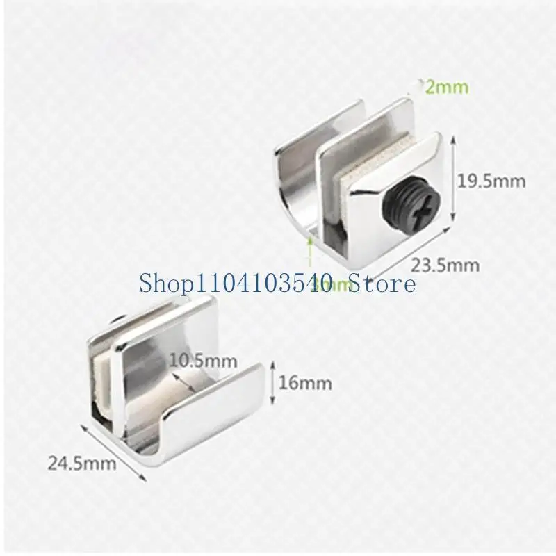 

02DC Металлические ручки для ящика шкафа, круглые односторонние стеклянные дверные зажимы для душа, ручка для кухни, витрины для