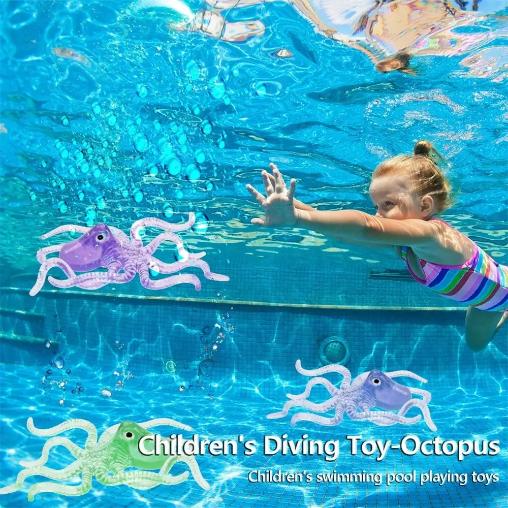 3/12 pezzi giocattoli per bambini set polpo gioco di immersione accessori per piscina immersioni estive giocattoli a forma di polpo bagno animali dell'oceano