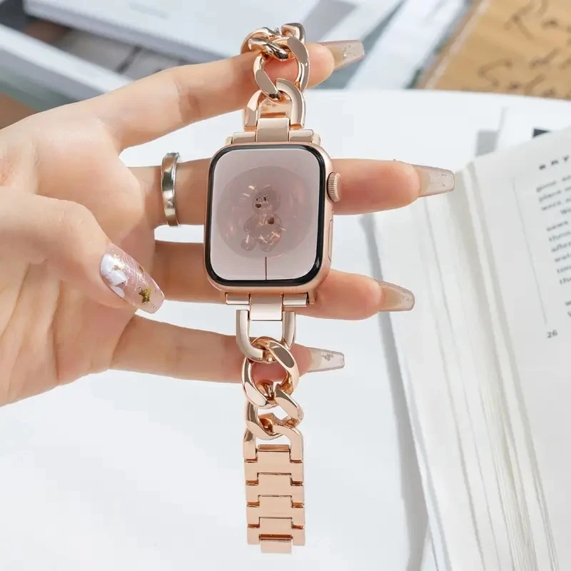 Metal Strap for Apple Watch 10 Ultra 46mm 9 8 7 Band 42mm 45mm 41mm Women Belt Bracelet iWatch Series 6 SE 40/44/49mm Watchband