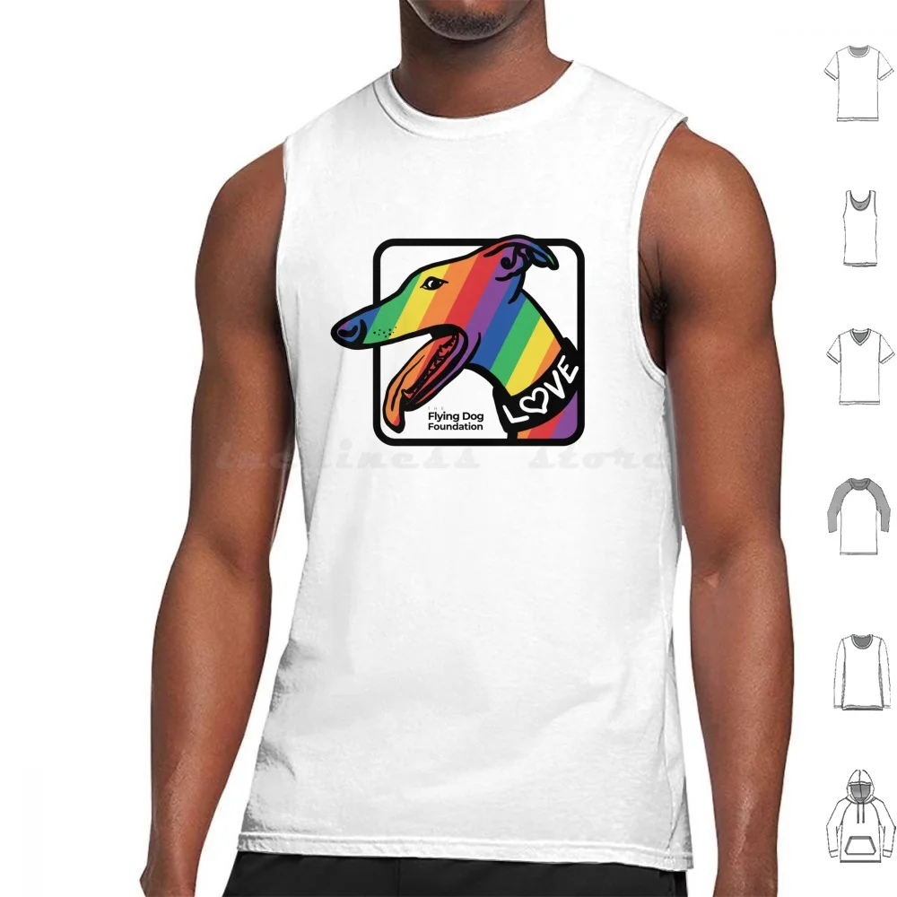 Pride / Love Tank Tops Print Cotton Pride Greyhound Sighthound Glbt Glbtq Flying Dog Foundation The Flying Dog