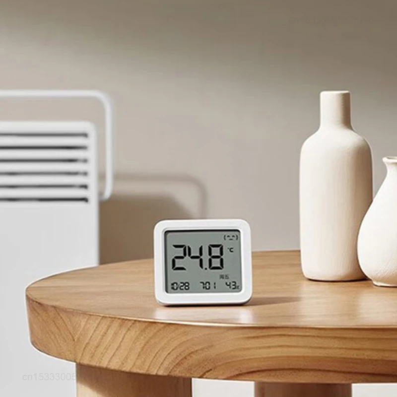 Xiaomi Mijia Thermometer 3, multifunktional, hochpräzise, für den Innenbereich, Thermo-Hygrometer-Sensor, kabelloses Bluetooth-LCD-Digitalanzeige