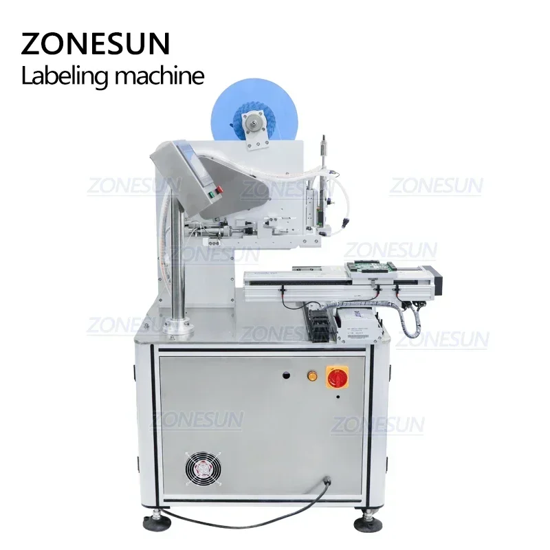 ZONESUN ZS-TB452Z Etichettatrice semiautomatica Circuito stampato Adesivo piatto Etiquetas per imballaggio Superficie piana