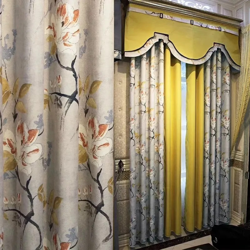 Printed Minimalist Nordic Curtains Solid Sephora Curtains American Countryside Window Curtains Living Room High End Curtains