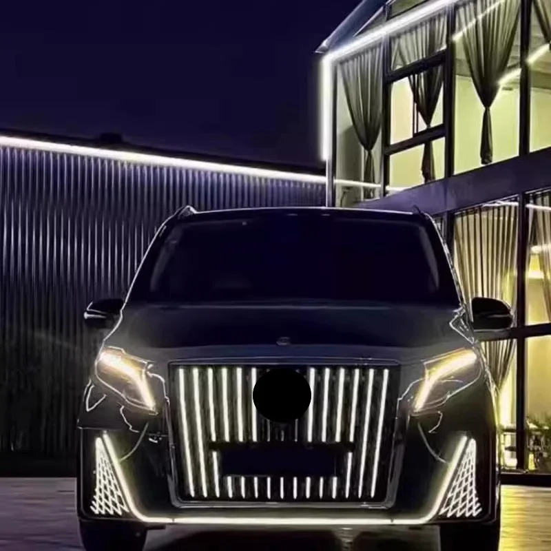 

Комплект кузова автомобиля с динамической лампой для Mercedes Benz vito V260 16-24, модифицированный передний задний бампер в сборе