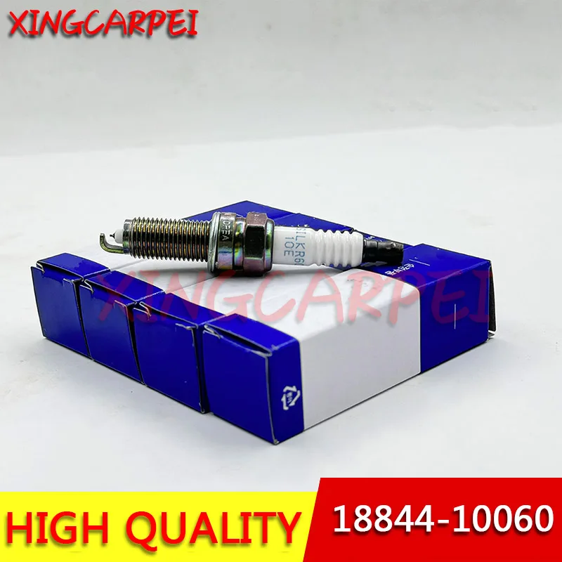 Vela de ignição de irídio para Hyundai Kia Morning Picanto Stonic 2017 ~ 2022, Peça automática de ignição, 18844-10060, SILKR6C10E, 4 peças