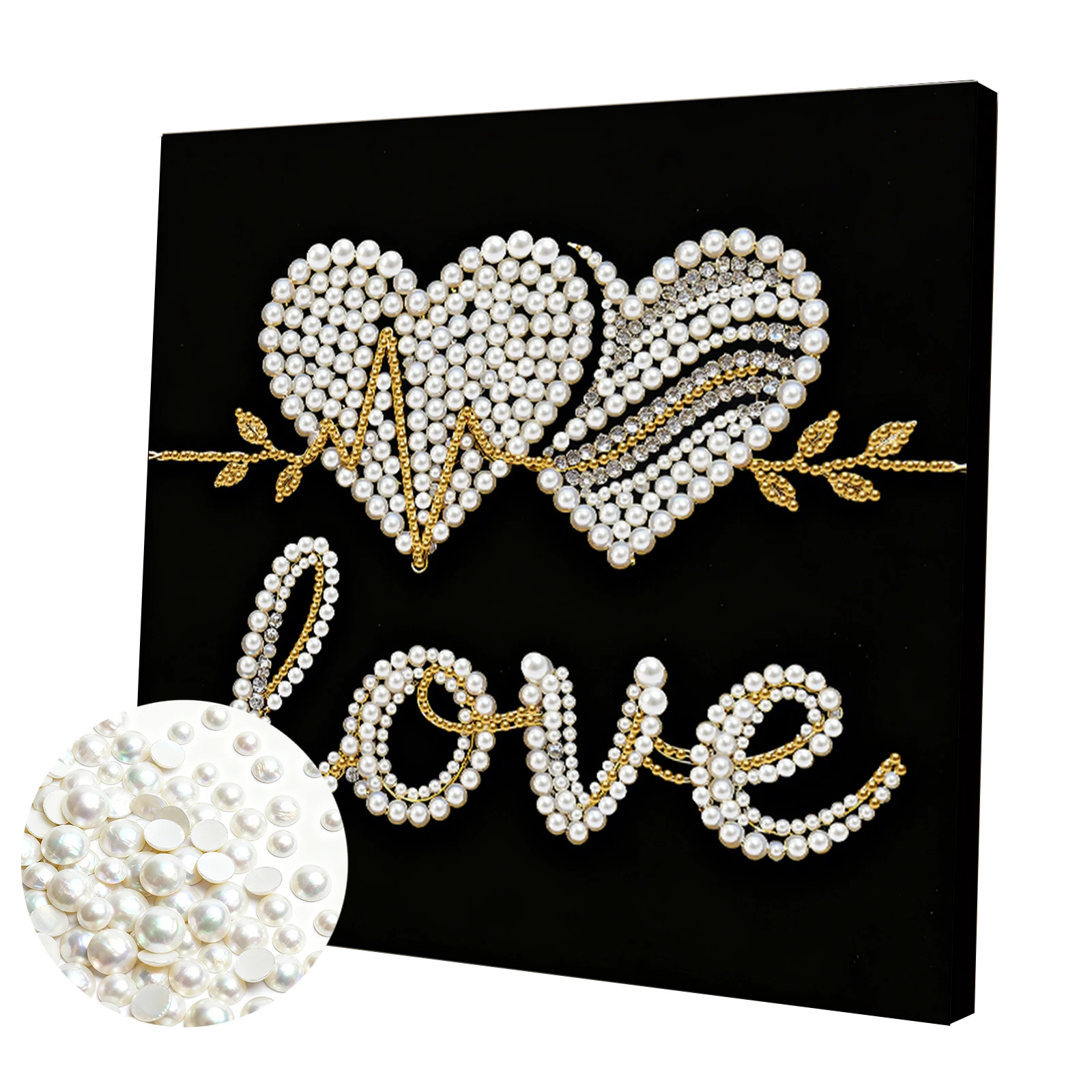 

Набор для рисования жемчужинами LOVE DIY для взрослых, декор для дома, 25x25 см, с рамкой