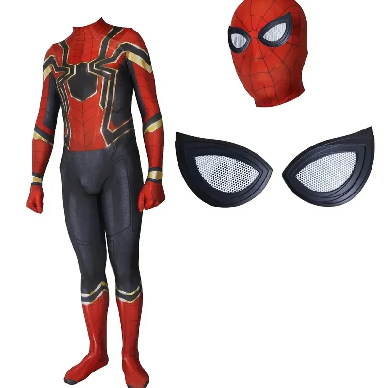 Spiderhero Ritorno a casa Spiderman Costume Cosplay Zentai Iron Spider Supereroe Tuta Tuta Tute di Halloween # 1 #   W