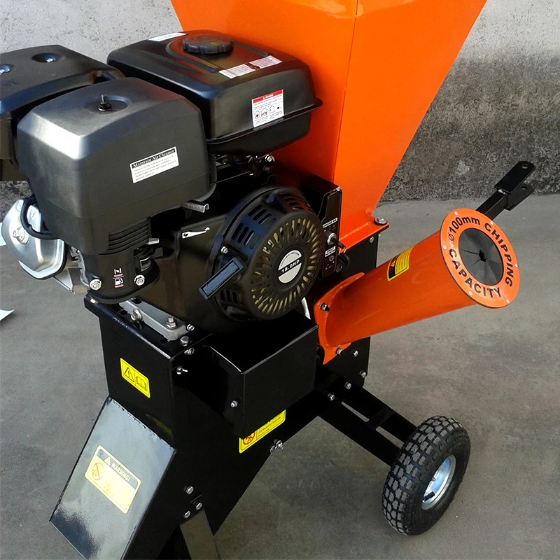 Customized Engine Driven Wood Chipper Fast Shredding Machine Mobile Wheeled Chipper For Garden Yard And Agricultural Use