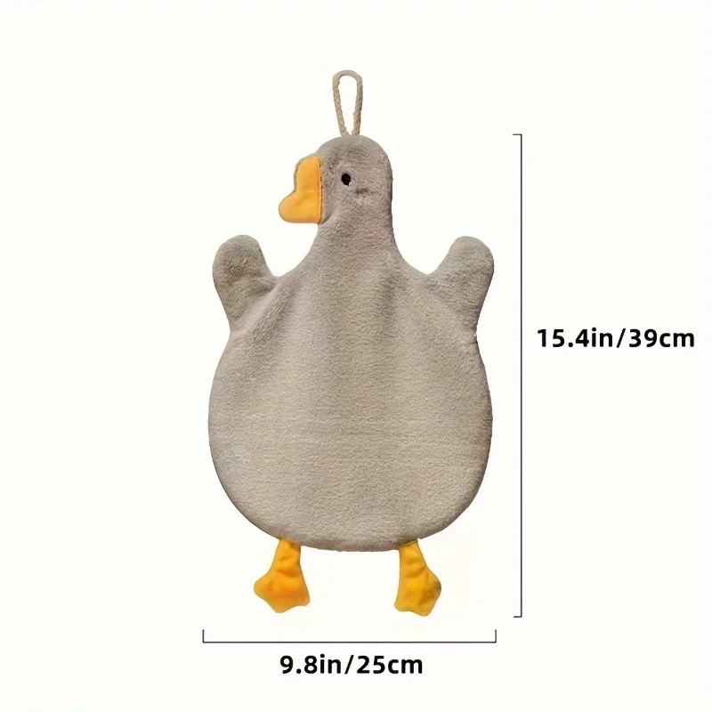 2pcs Big Goose Hand Towels Can Be Hung as Kitchen and Household Cloths, Absorbent Towels, Bathroom Handkerchiefs view 3