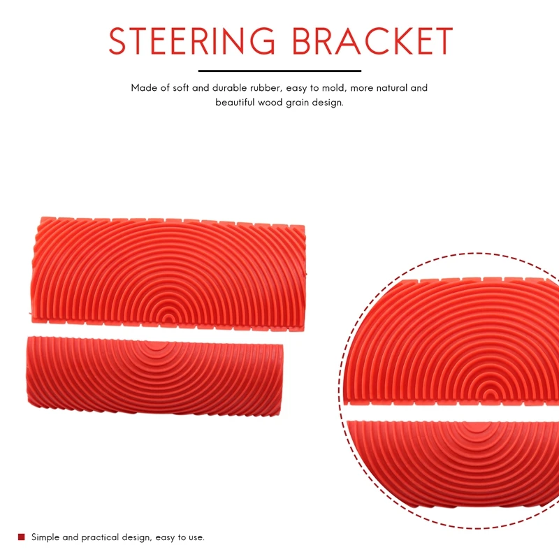 Wood Graining Tool Set for Wall Painting Decoration, Rubber Pattern, DIY, 4pcs