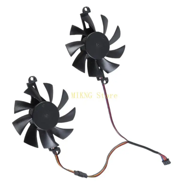 Parte reemplazo ventilador enfriamiento 4pin 80 mm para RX580 2048 Tarjeta gráfica Mejor venta