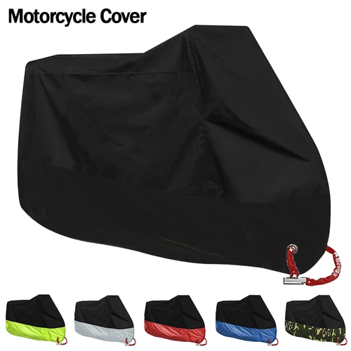Cubierta de motocicleta impermeable para todas las estaciones, protección UV a prueba de polvo, para exteriores, interiores, Scooter 190T, cubierta de tela resistente al desgaste para motocicleta