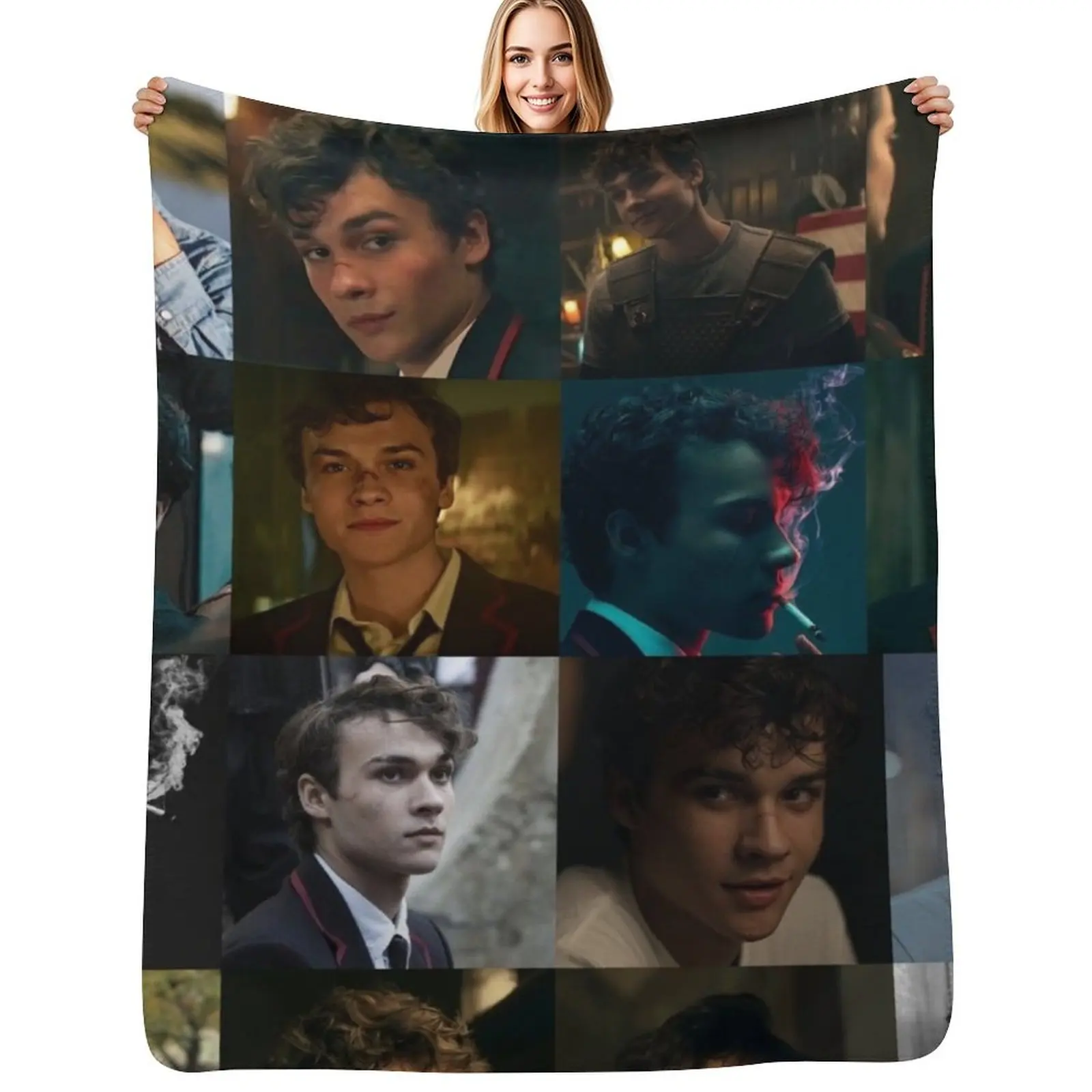 

Benjamin Wadsworth Collage Throw Blanket Decorative Sofas manga Soft Big Summer Blankets