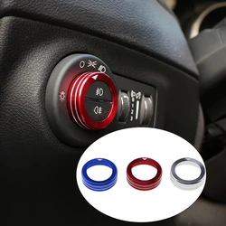Car Headlight Adjust Knob Ring Circle Sticker for Jeep Compass 2017 - 2020 Renegade 2014 - 2023 Aluminum Alloy Accessories