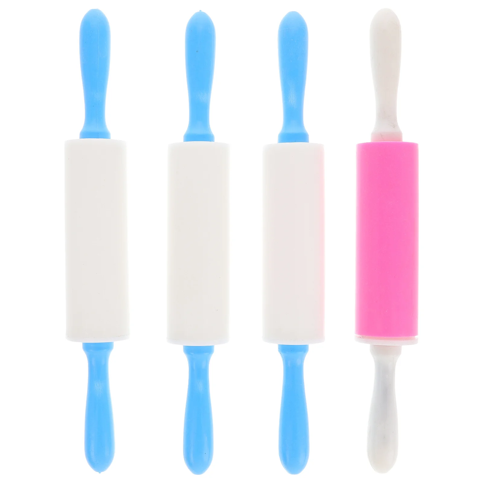 4 pezzi set fai da te in argilla per bambini rulli in argilla solida per sfregamento pressatura strumenti di modellazione in ceramica facili da usare per divertimento in famiglia