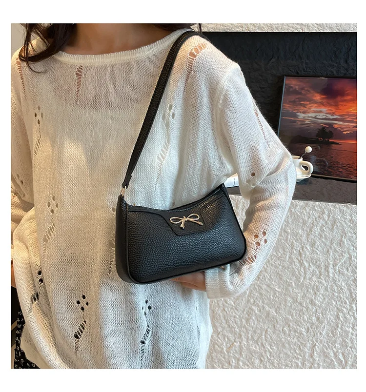 Neu eingetroffene Damen-Umhängetasche mit Schleifendesign, modische, individuelle Pendeltasche – Detail 11