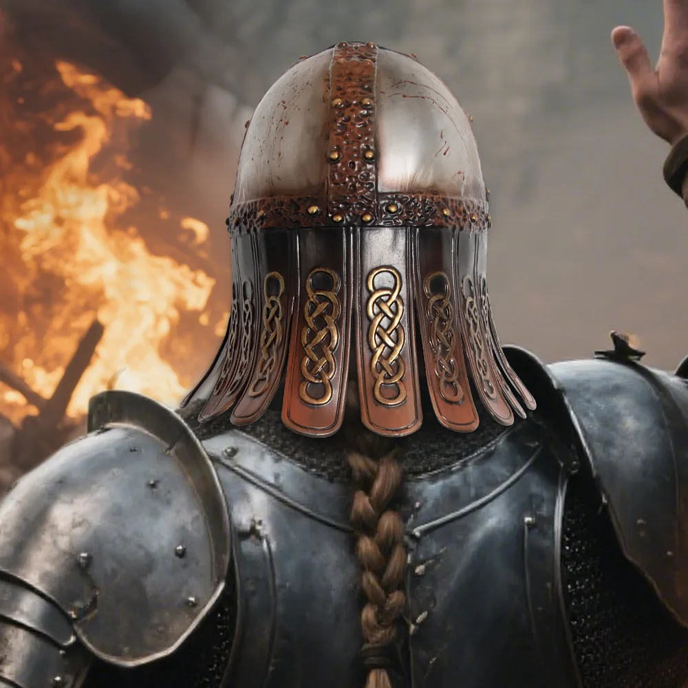 

Винтажный шлем викингов, реквизит для косплея в средневековом стиле эпохи Возрождения для вечеринок и сценических выступлений