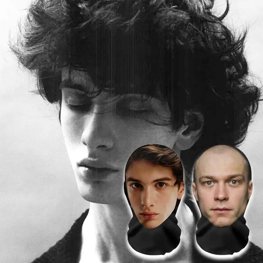 Maska 3D bezszwowa Yura Borisov, nakładka na głowę, John Pork, uśmiechnięta, rekwizyty do cosplay na imprezę, ochrona przed promieniowaniem UV, wzór Ronaldo