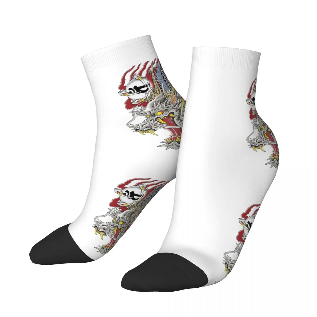 Fashion Kazuma Kiryu Dragon Tattoo Socks Women Men Warm 3D Printing Japanese Asian Style Football Sports Socks